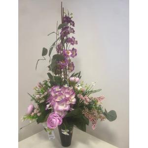 Bouquet de fleurs ton violet